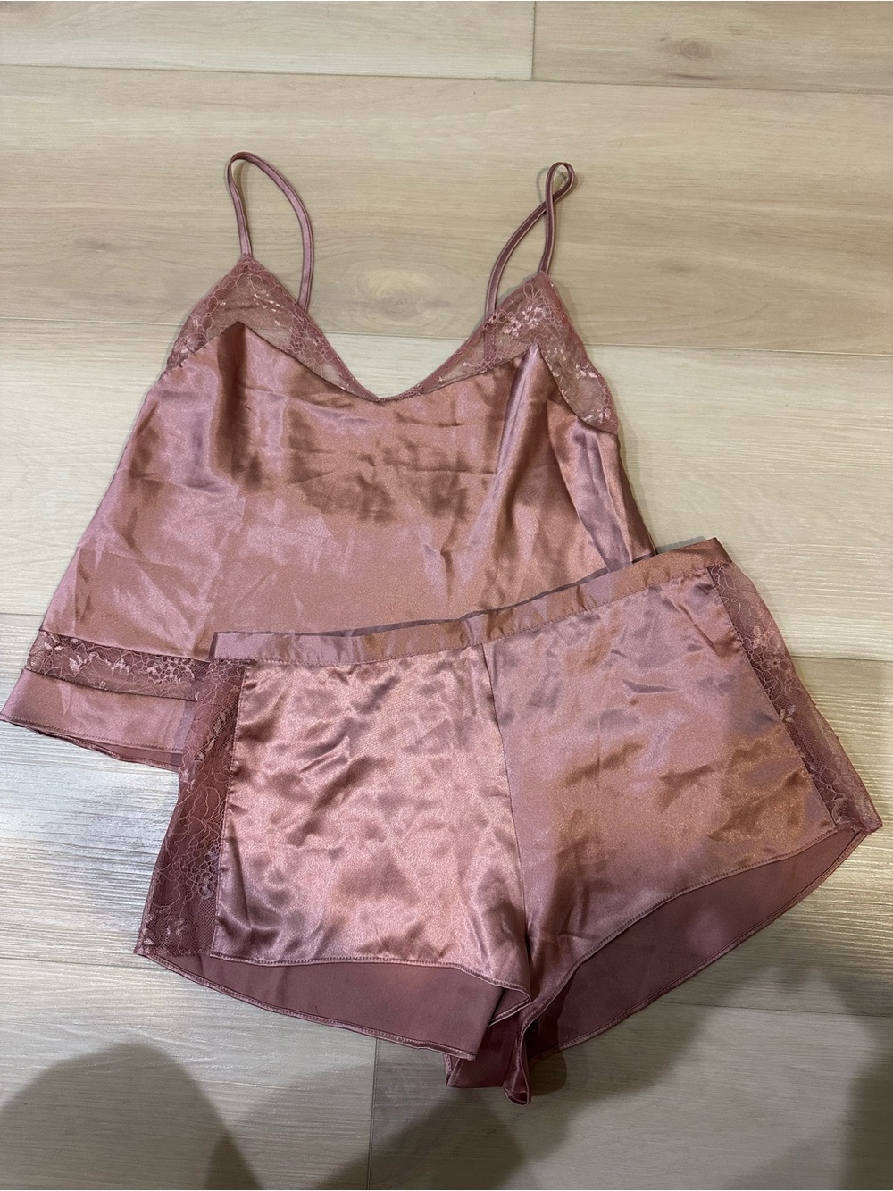 Like New! Victoria’s Secret Satin Lace Cami Sleep Set - Size S